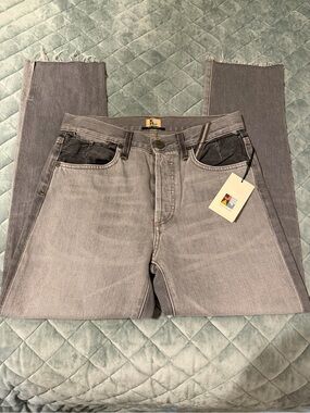 NWT Jean Atelier "Hunter" Colorblock Cropped Jeans - size 26